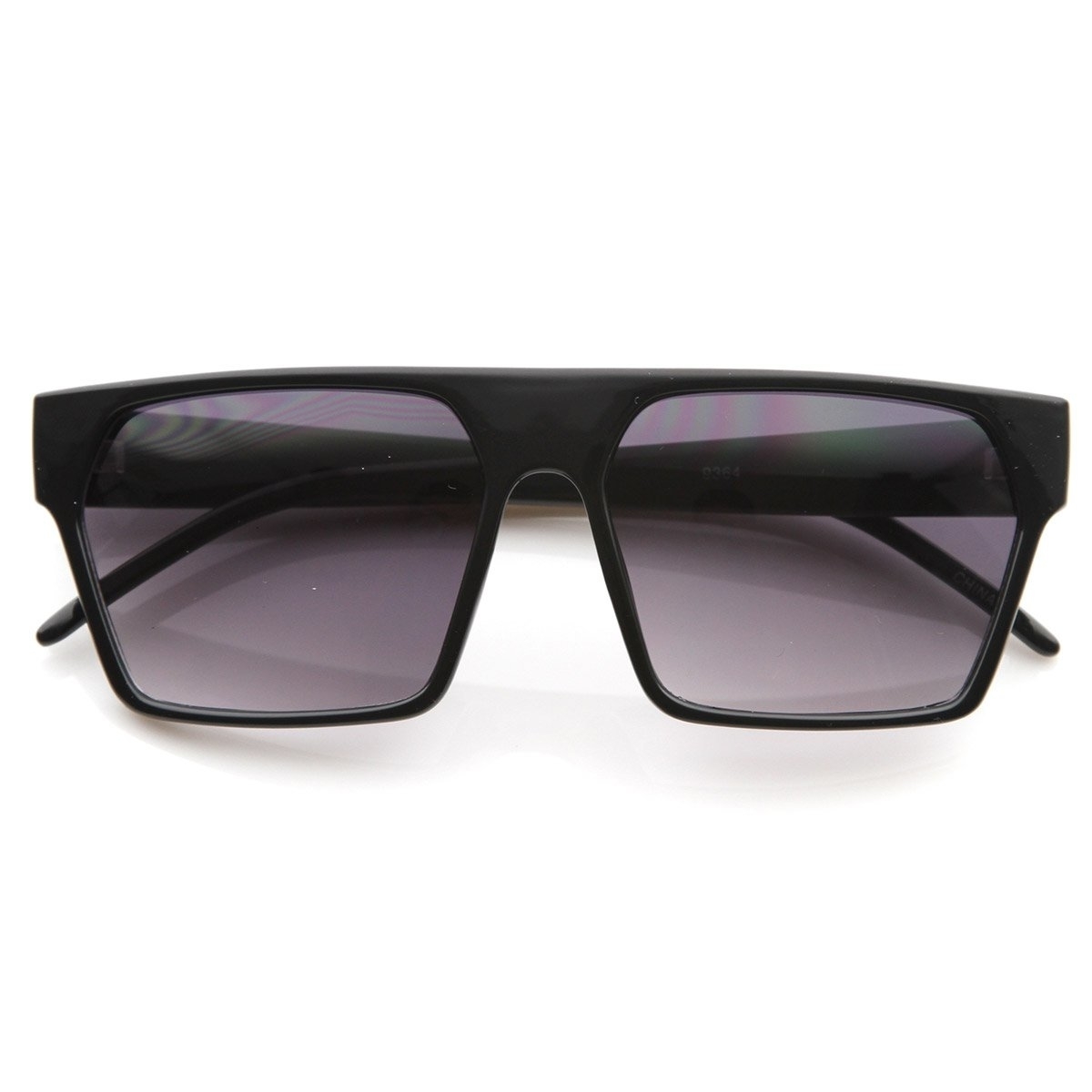 Designer Inspired Triangular Shaped Frame Flat Top Aviator Sunglasses - Matte Tortoise