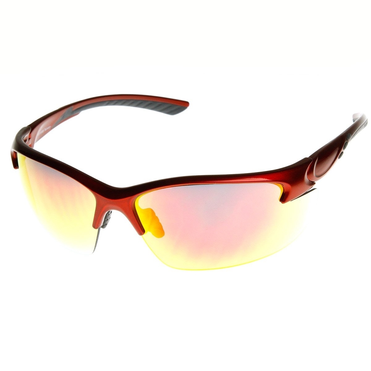 Extreme Sports Shatterproof TR-90 Half Frame Sports Sunglasses - Black Smoke