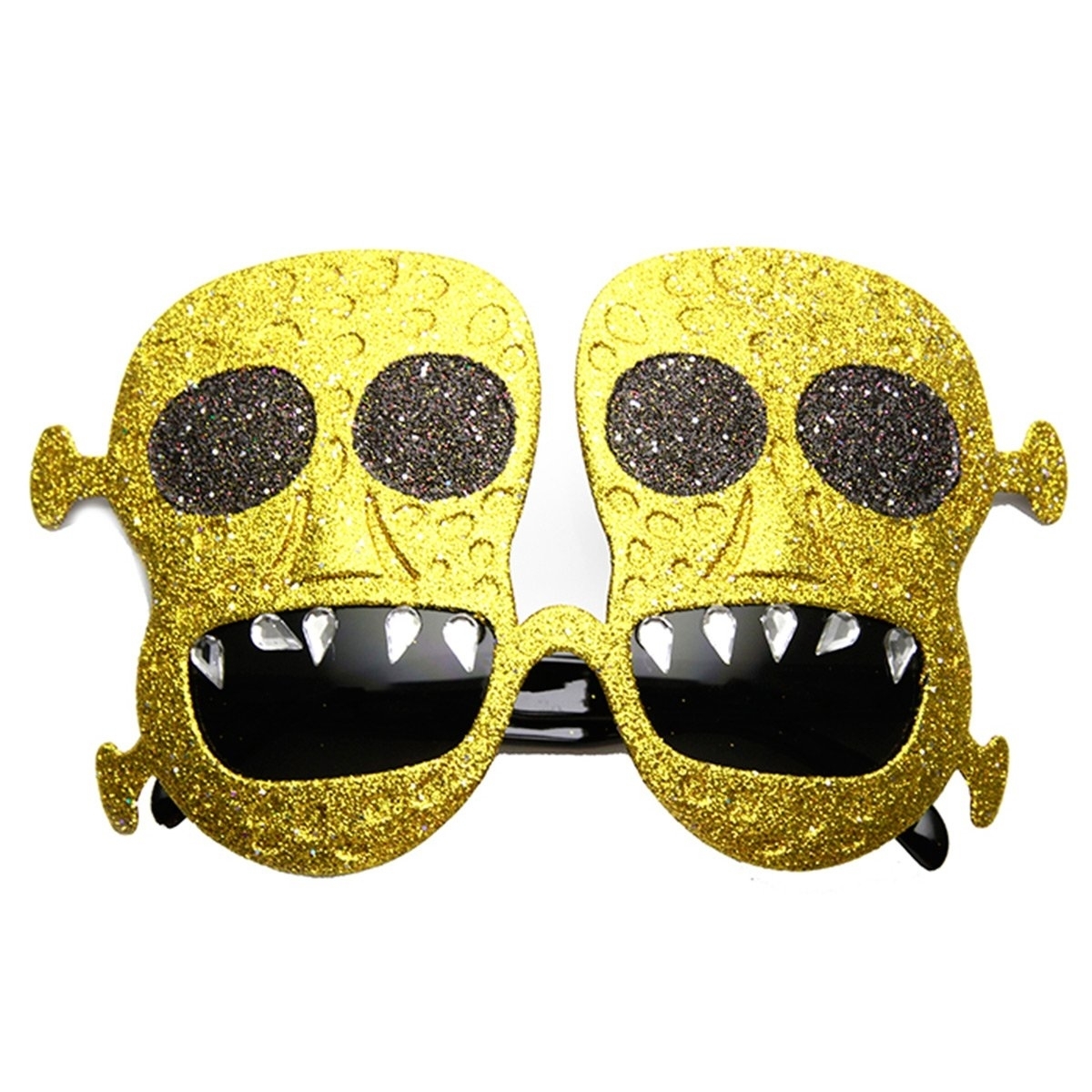 Frankenstein Monster Day Of The Dead Novelty Costume Sunglasses - Gold Smoke