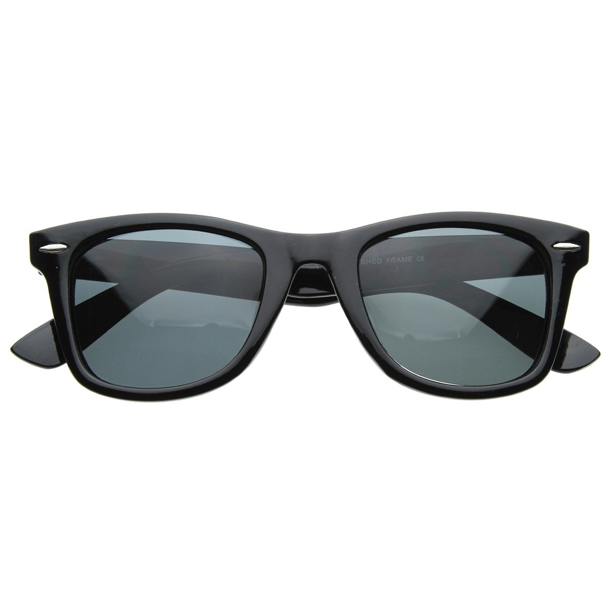 Medium Polarized Lens Classic Original Horn Rimmed Sunglasses - Black
