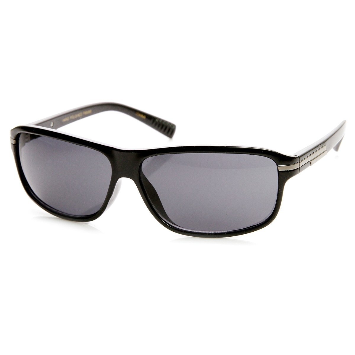 Modern Fashion High Fashion Active Lifestyle Rectangle Sunglasses - Black Smoke