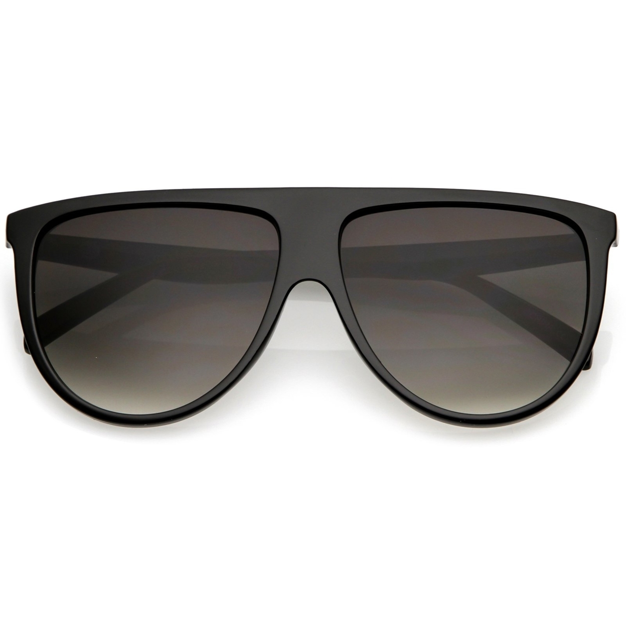 Modern Oversize Flat Top Aviator Sunglasses With Neutral Color Flat Lens 59mm - Tortoise Blue / Lavender