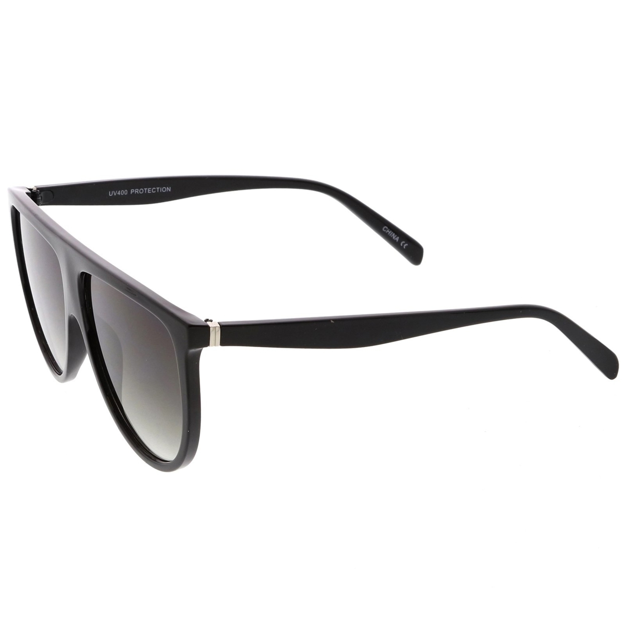 Modern Oversize Flat Top Aviator Sunglasses With Neutral Color Flat Lens 59mm - Tortoise Blue / Lavender