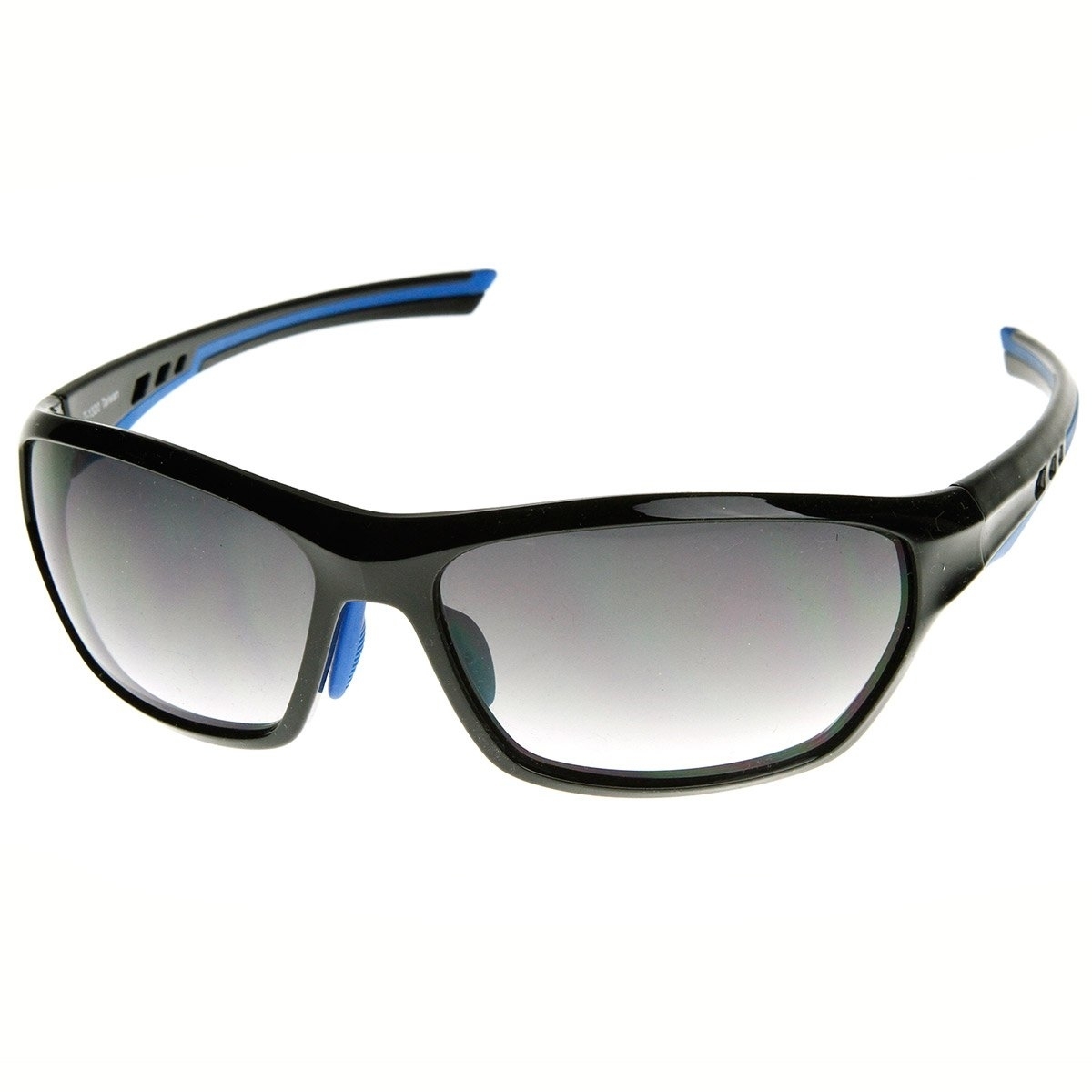 Modern Two-Tone Color TR90 Ventilated Frame Sport Sunglasses - Black-Orange