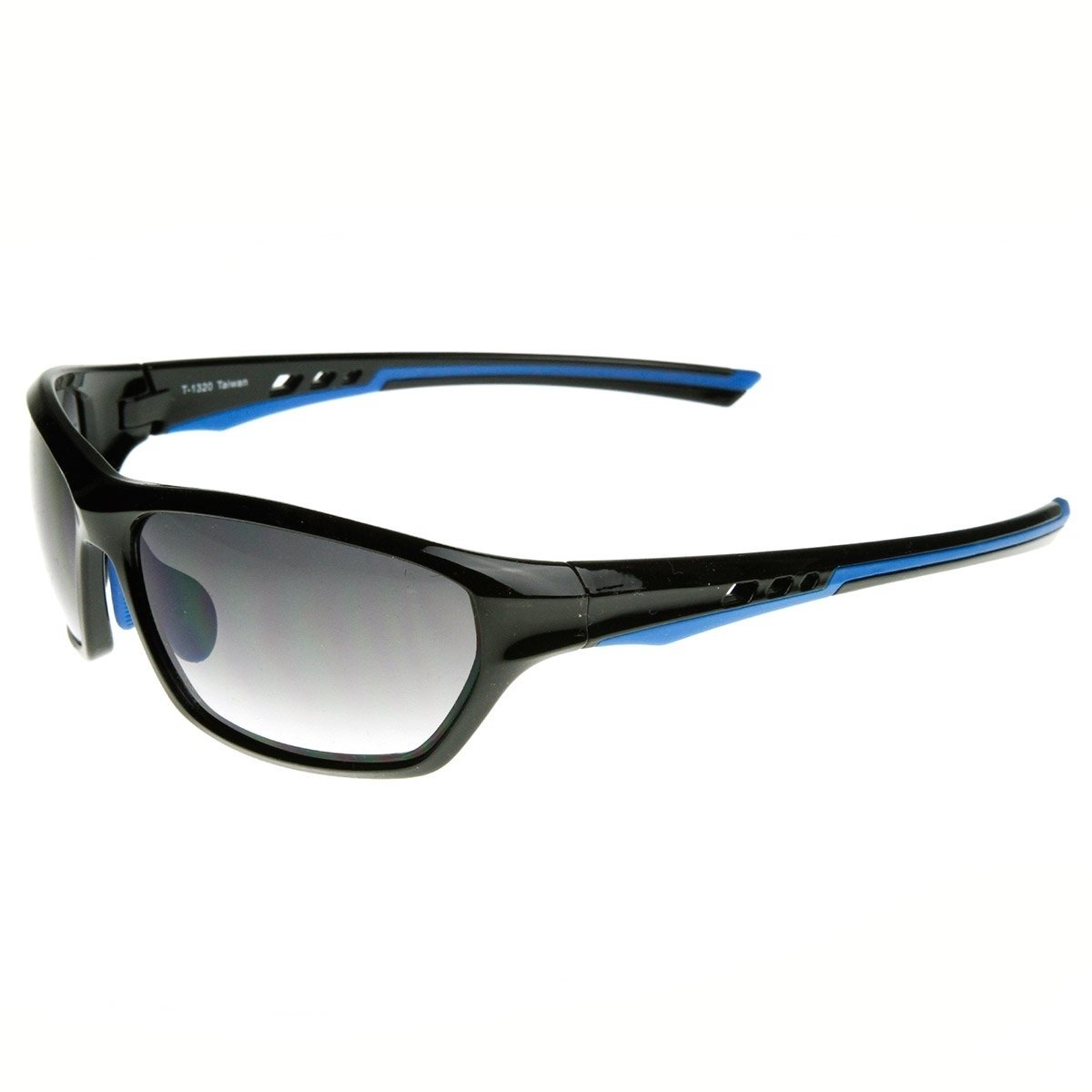 Modern Two-Tone Color TR90 Ventilated Frame Sport Sunglasses - Black-Lime