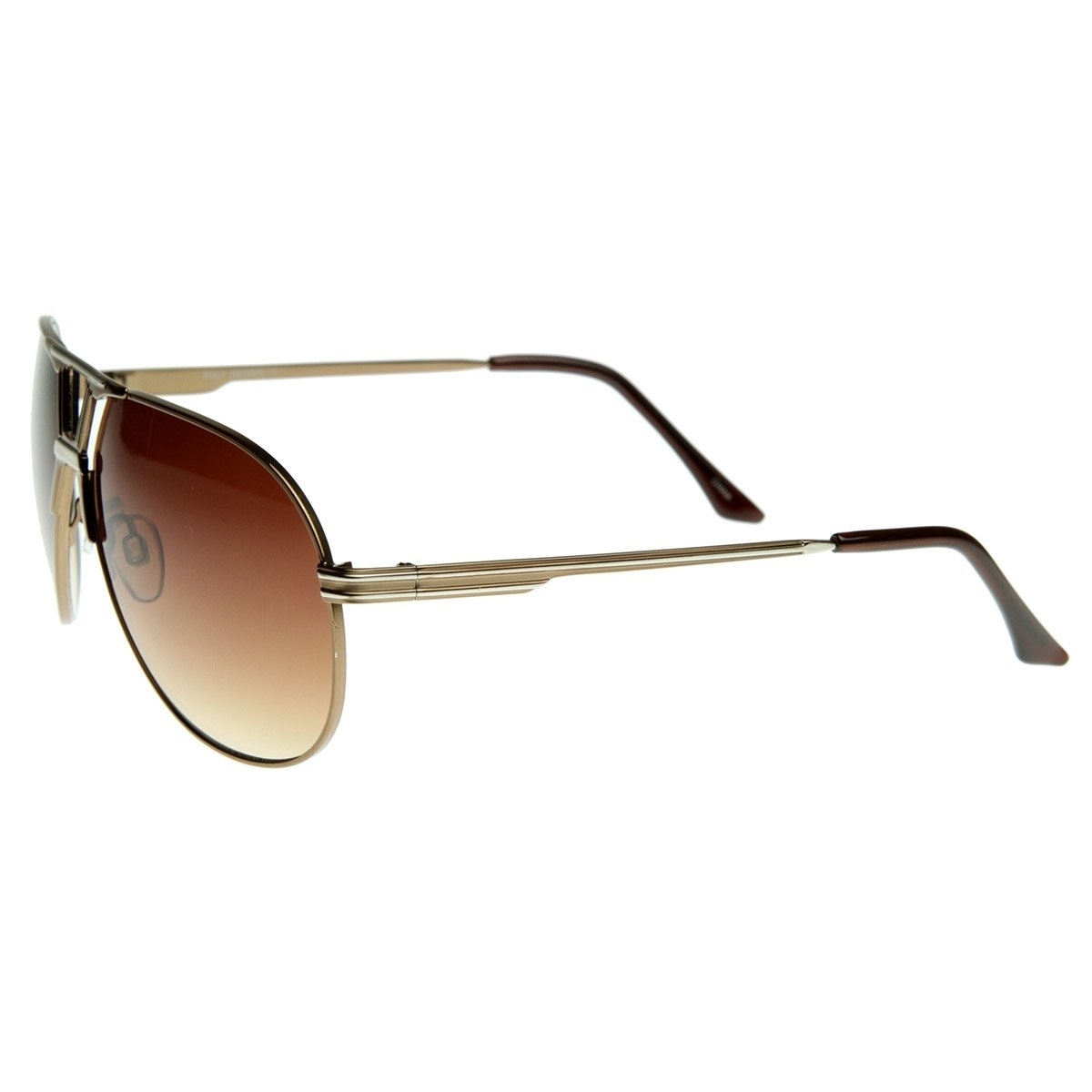 Optical Quality Avant-Garde Design Metal Aviator Sunglasses - Gunmetal/Smoke