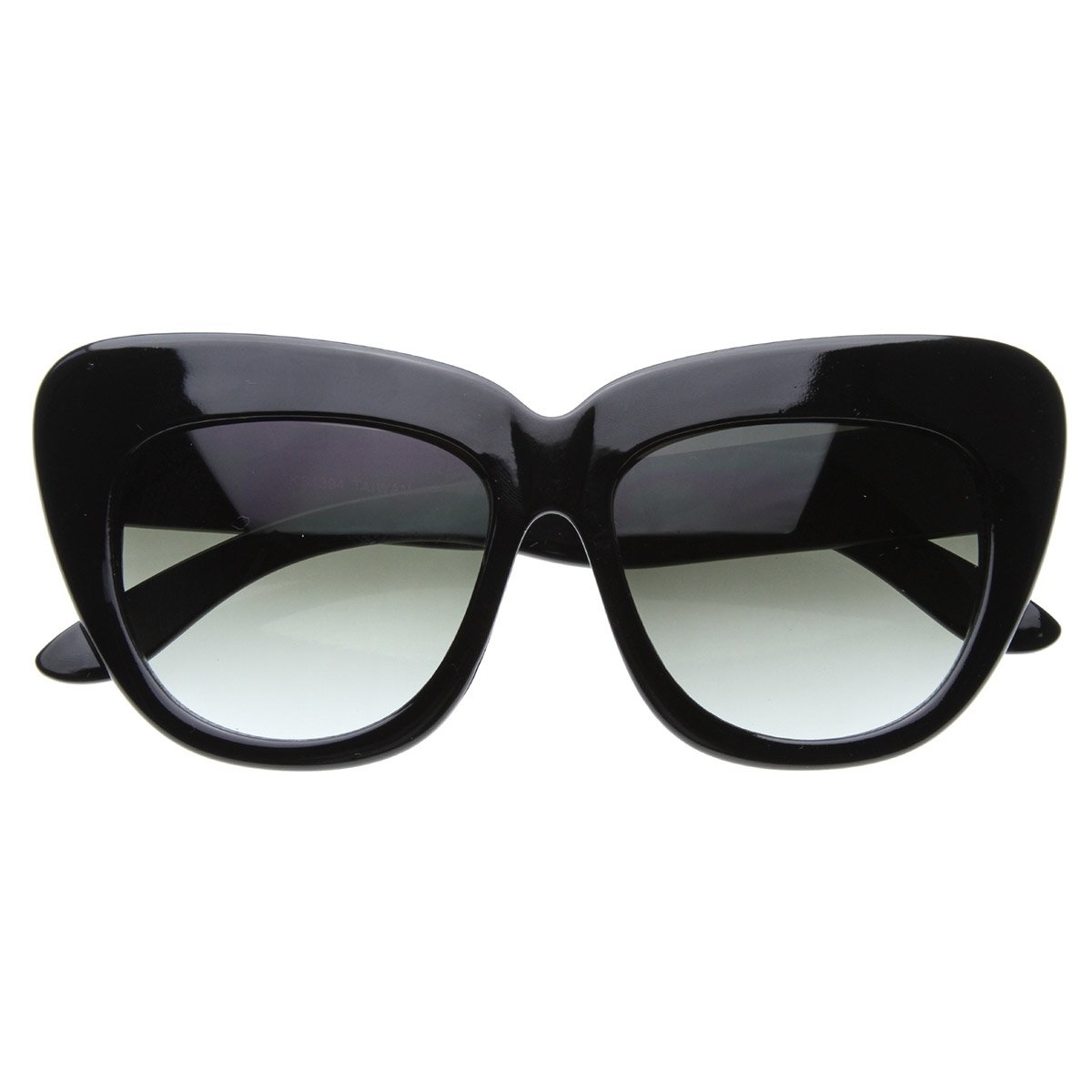 Oversized High Fashion Designer Inspired Bold Cat Eye Sunglasses Cateyes - Purple Tortoise
