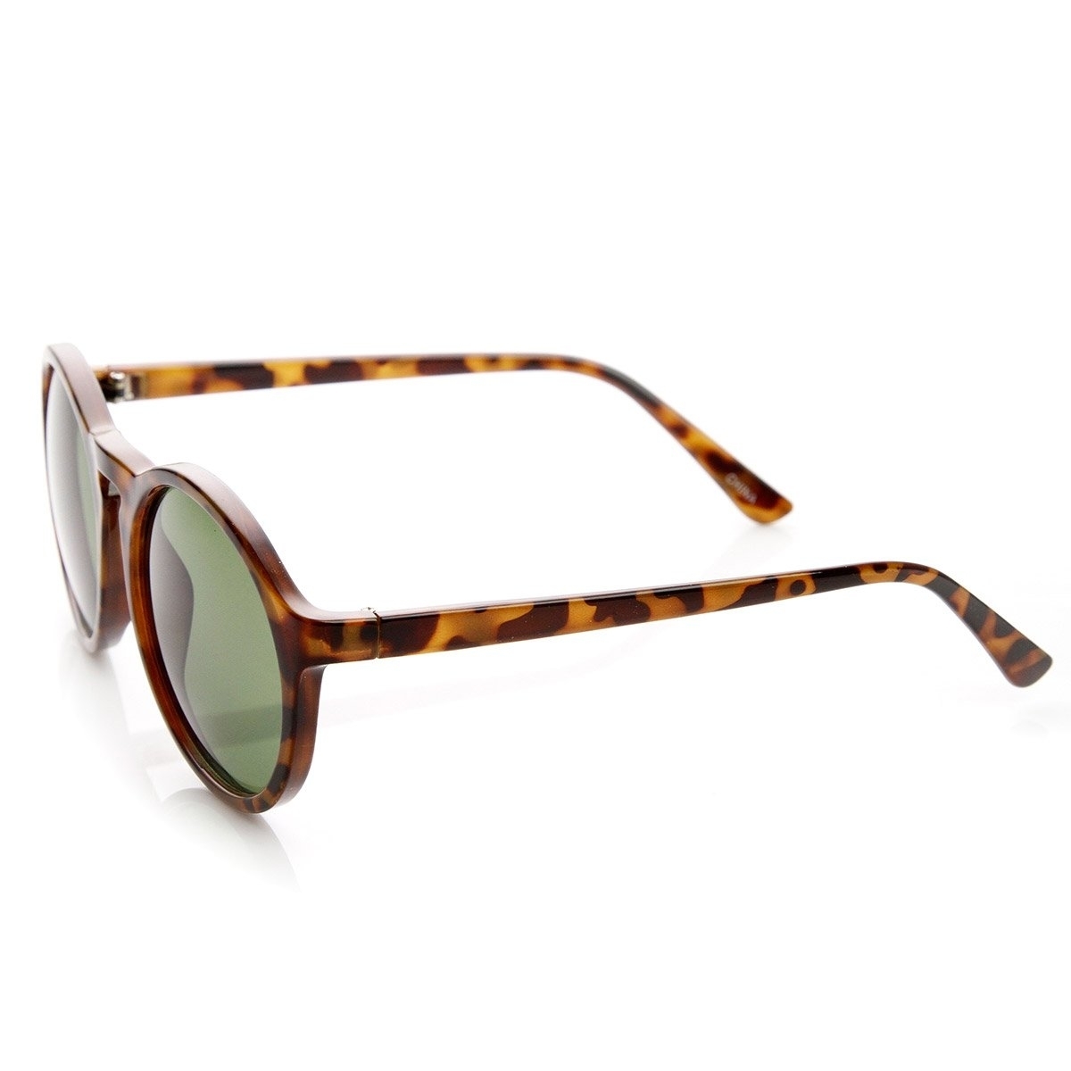 Oversized P3 Frame Keyhole Bridge Round Sunglasses - Shiny-Black Lavender