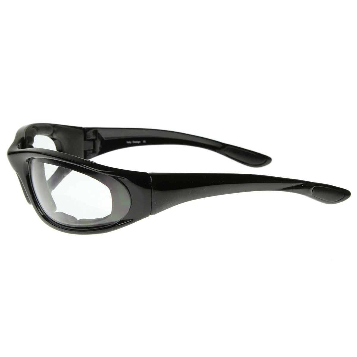 Protective Sports Eyewear Goggles Multisport Safety Padded Glasses - Shiny-Black Smoke