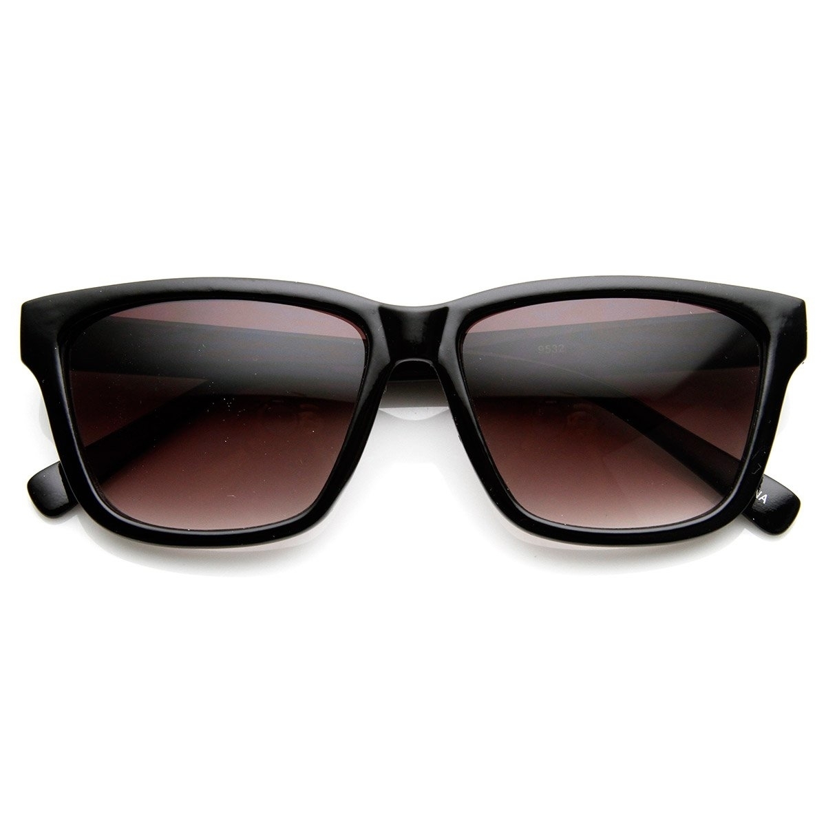 Retro Fashion Modified Squared Frame Horn Rimmed Sunglasses - Tortoise