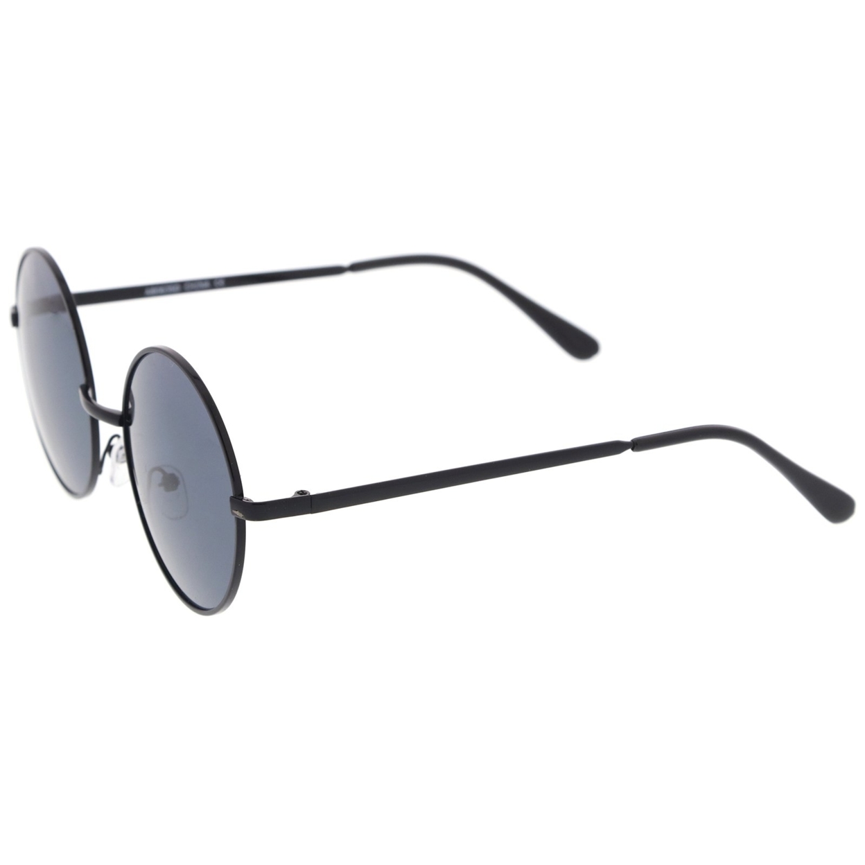 Retro Metal Frame Slim Temple Neutral-Colored Lens Round Sunglasses 51mm - Gold / Smoke