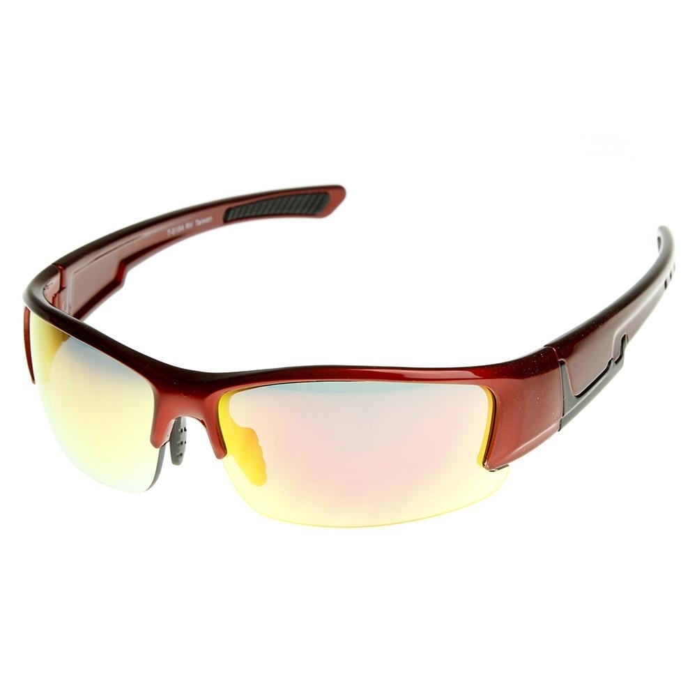 Shatterproof TR90 Half Frame Extreme Sports Sunglasses - Black Ice