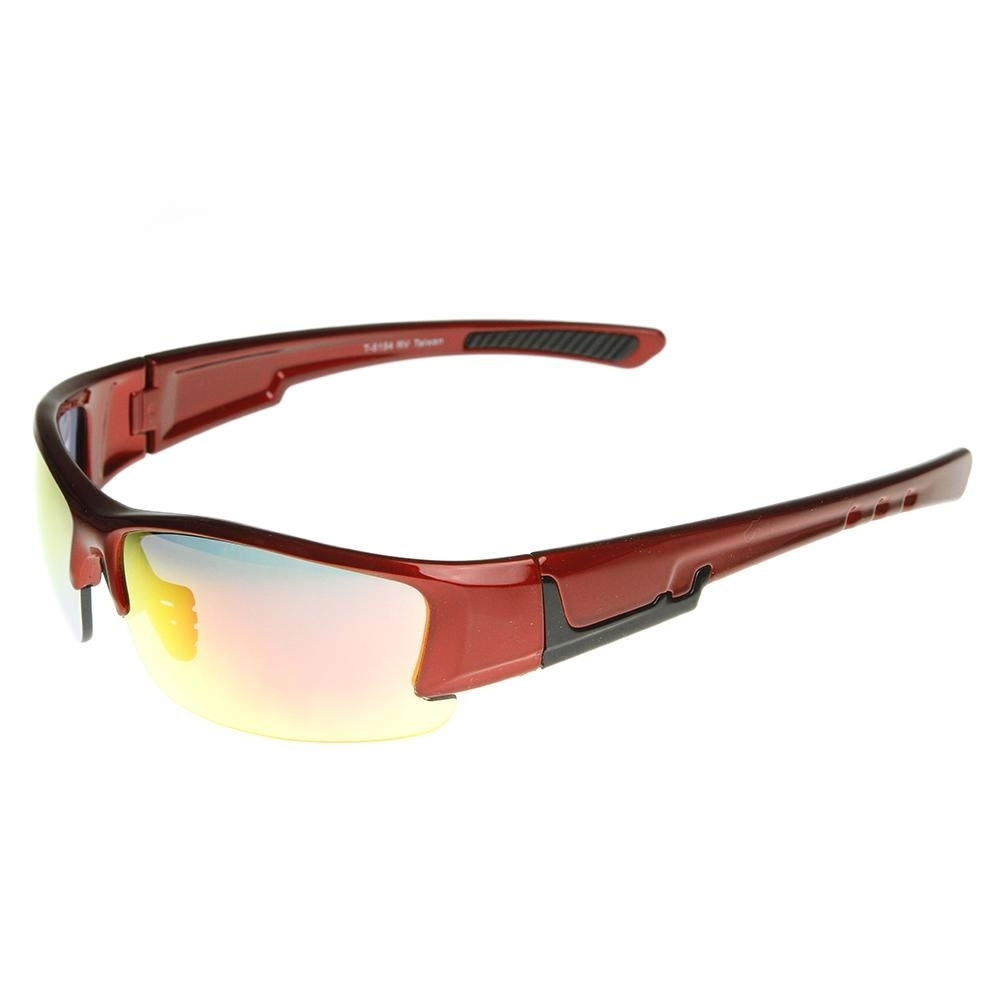 Shatterproof TR90 Half Frame Extreme Sports Sunglasses - Red Fire