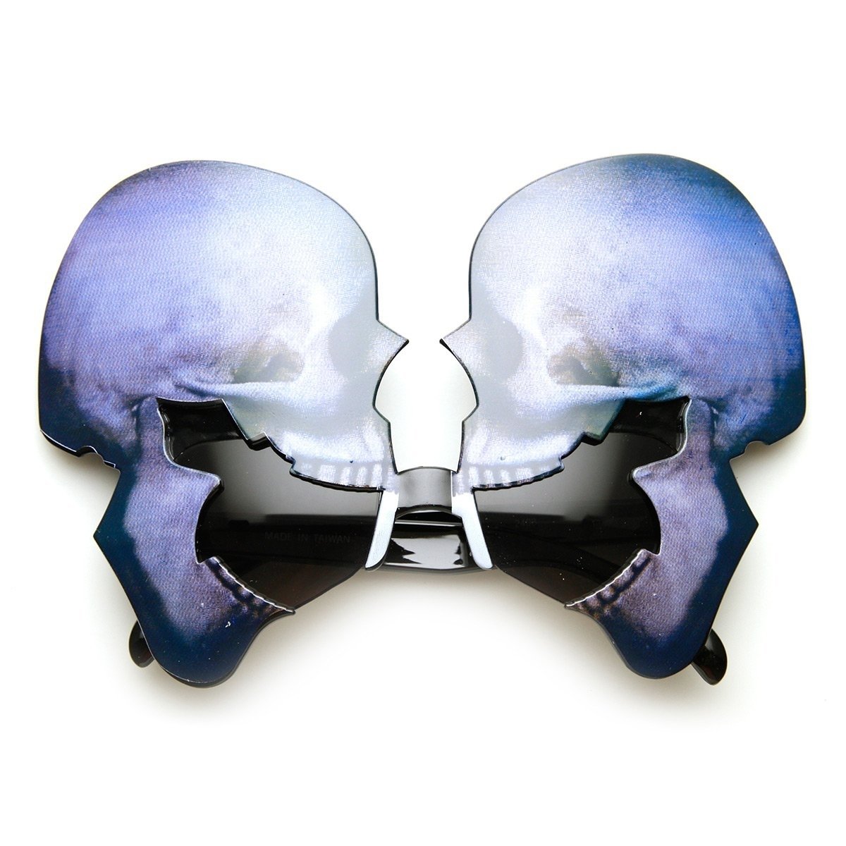 Skull Skeleton Head Glitter Halloween Costume Party Novelty Sunglasses - Skull Smoke