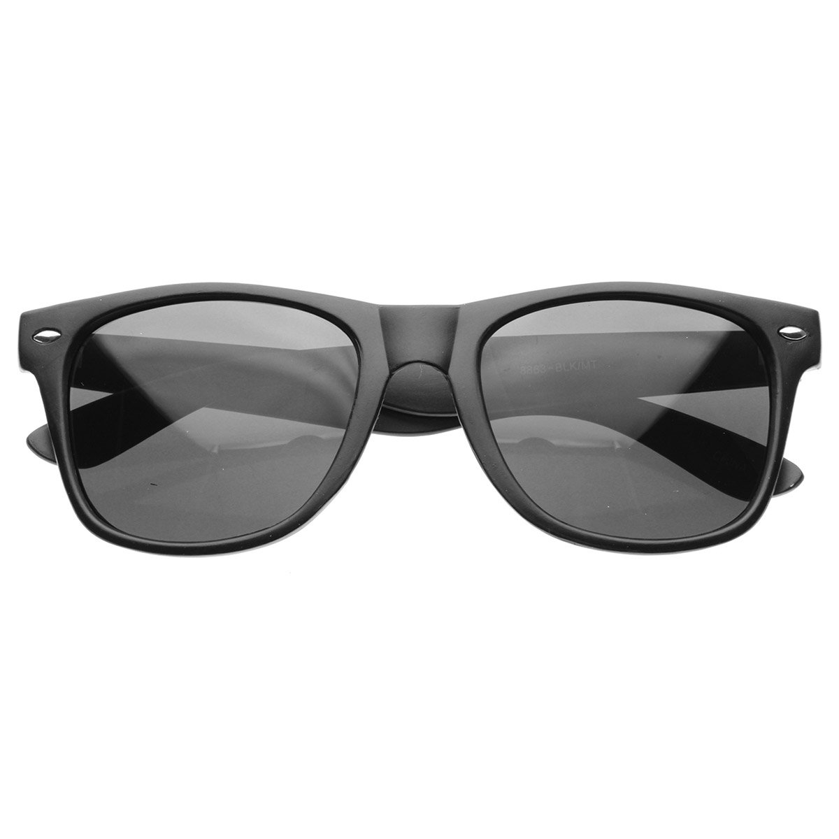 Super Hipster Trendy Urban Matte Black Soft Finish Horn Rimmed Sunglasses - 2-Pack