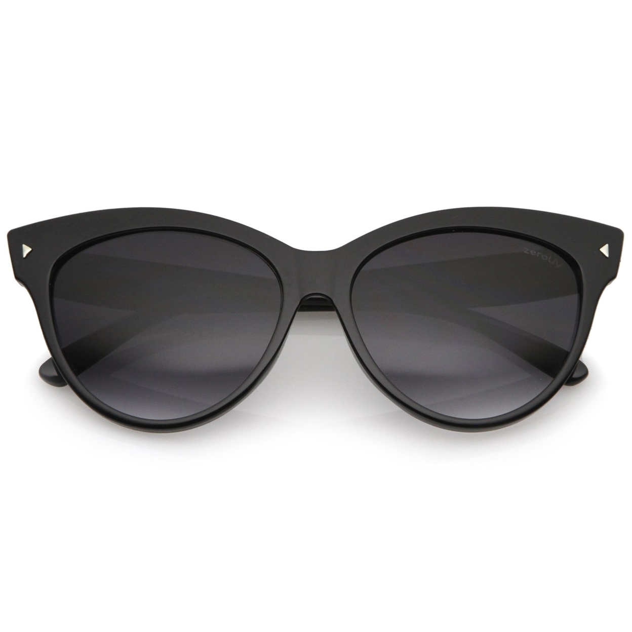 Women's Mod Oversize Horn Rimmed Cat Eye Sunglasses 52mm - Black / Lavender