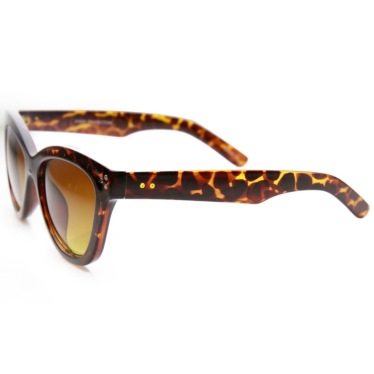 Womens Fashion Oversized Oval Bold Rim Butterfly Cat Eye Sunglasses - Matte-Black Green