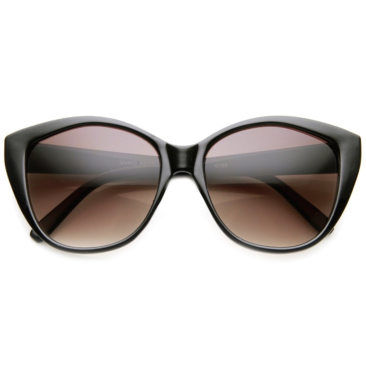 Womens Oversized Oval Mod Glam High Fashion Sunglasses - Black Lavender