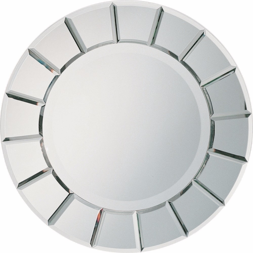 Modish Round Sun Shape Accent Mirror, Silver- Saltoro Sherpi