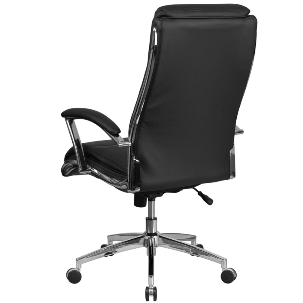Black Leather Office Chair, FLH-GO-2192-BK-GG