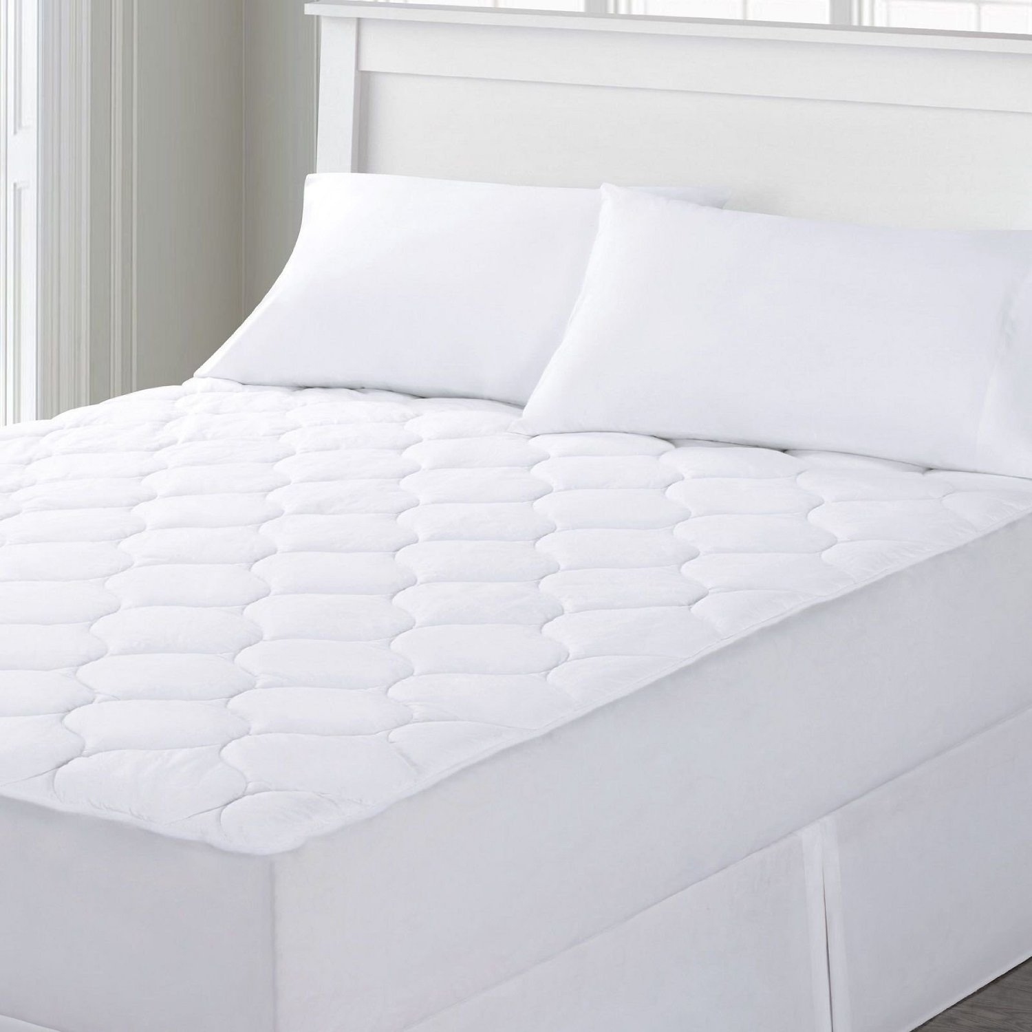 Comfort Linen Quilted Mattress Pad - Twin