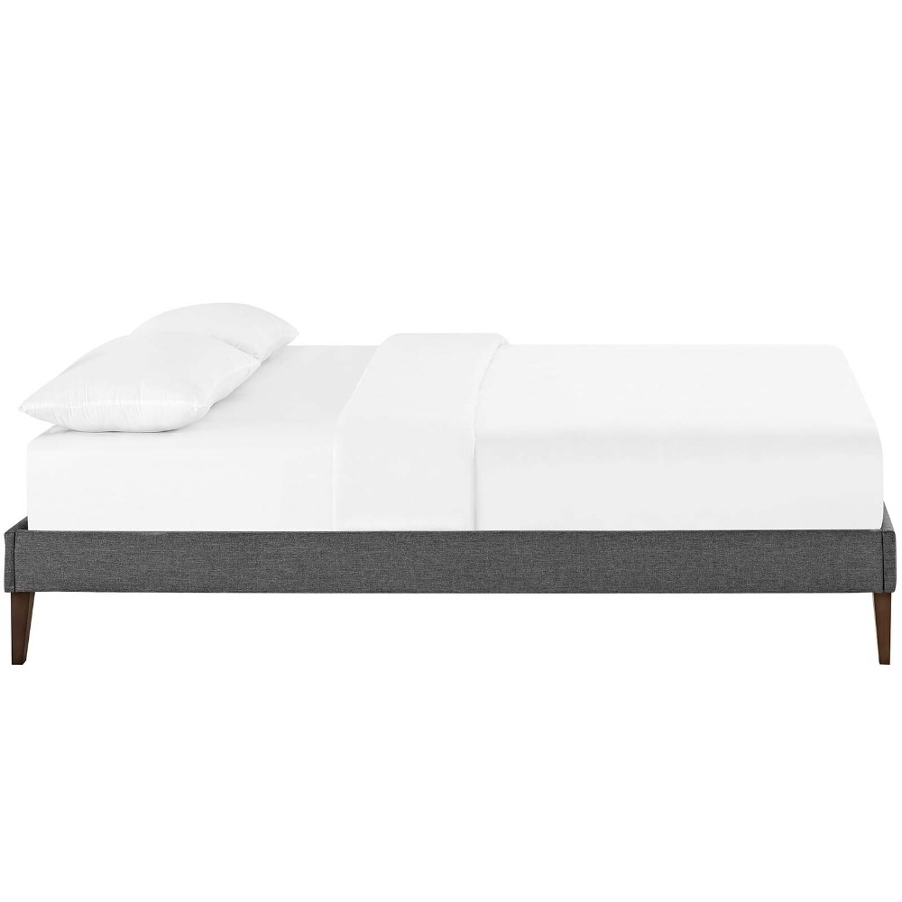 Tessie Full Bed Frame With Squared Tapered Legs, MOD-5897-GRY