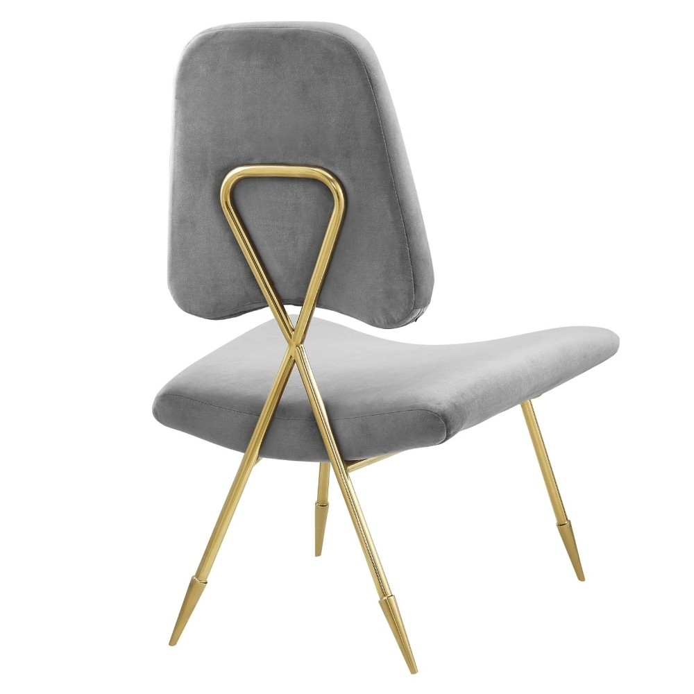 Ponder Upholstered Velvet Lounge Chair, EEI-2809-GRY