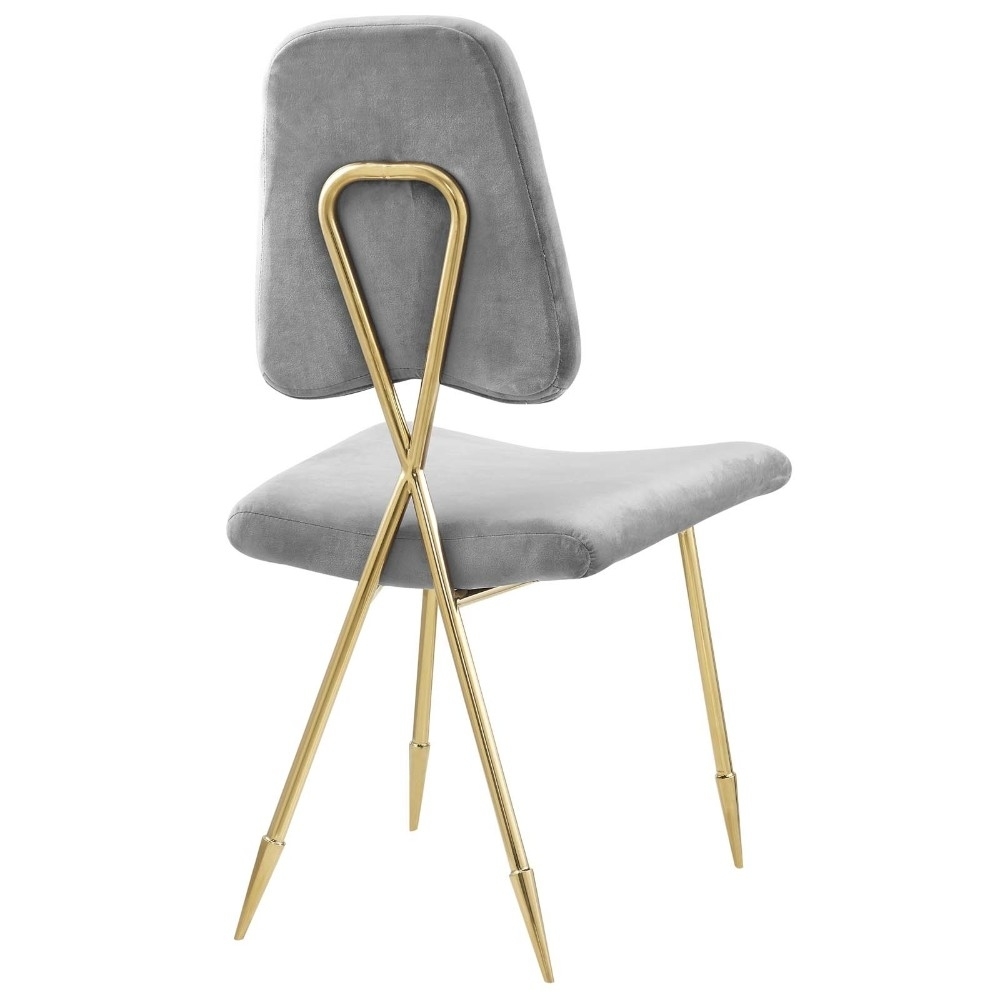 Ponder Upholstered Velvet Accent Chair, EEI-2811-GRY