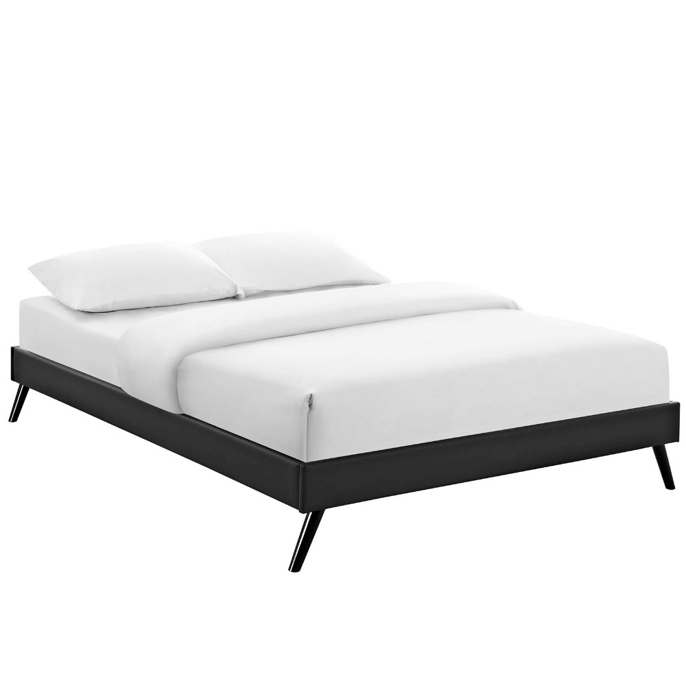 Loryn Queen Bed Frame With Round Splayed Legs, MOD-5890-BLK