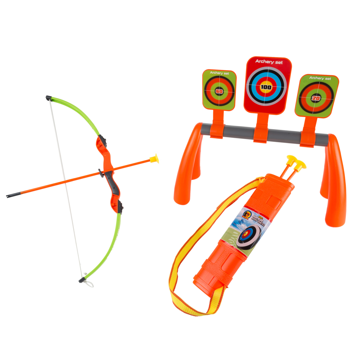 Kids Bow And Arrow Toy Archery 3 Arrows Quiver Target Aim Boards Indoor Outdoor