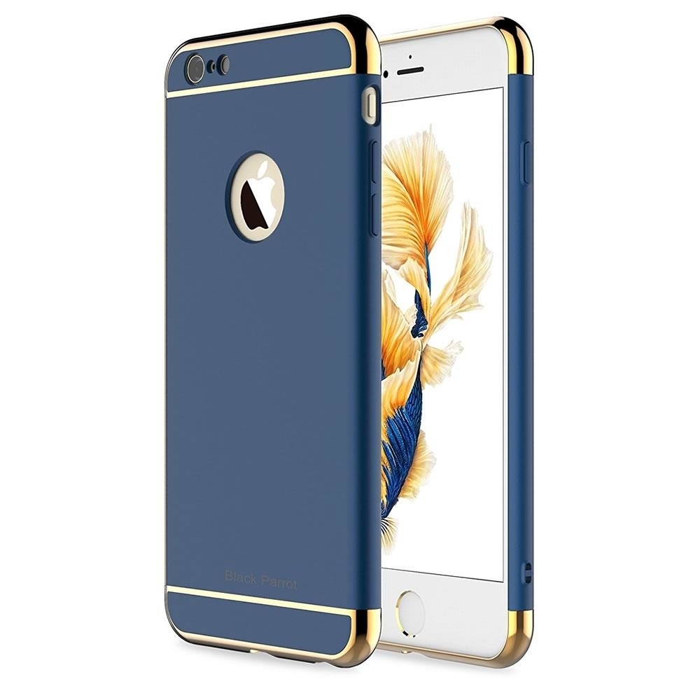 Black Parrot Case For Apple IPhone 6/6S Blue & Gold Ultra Thin Matte Cover BP-S0226