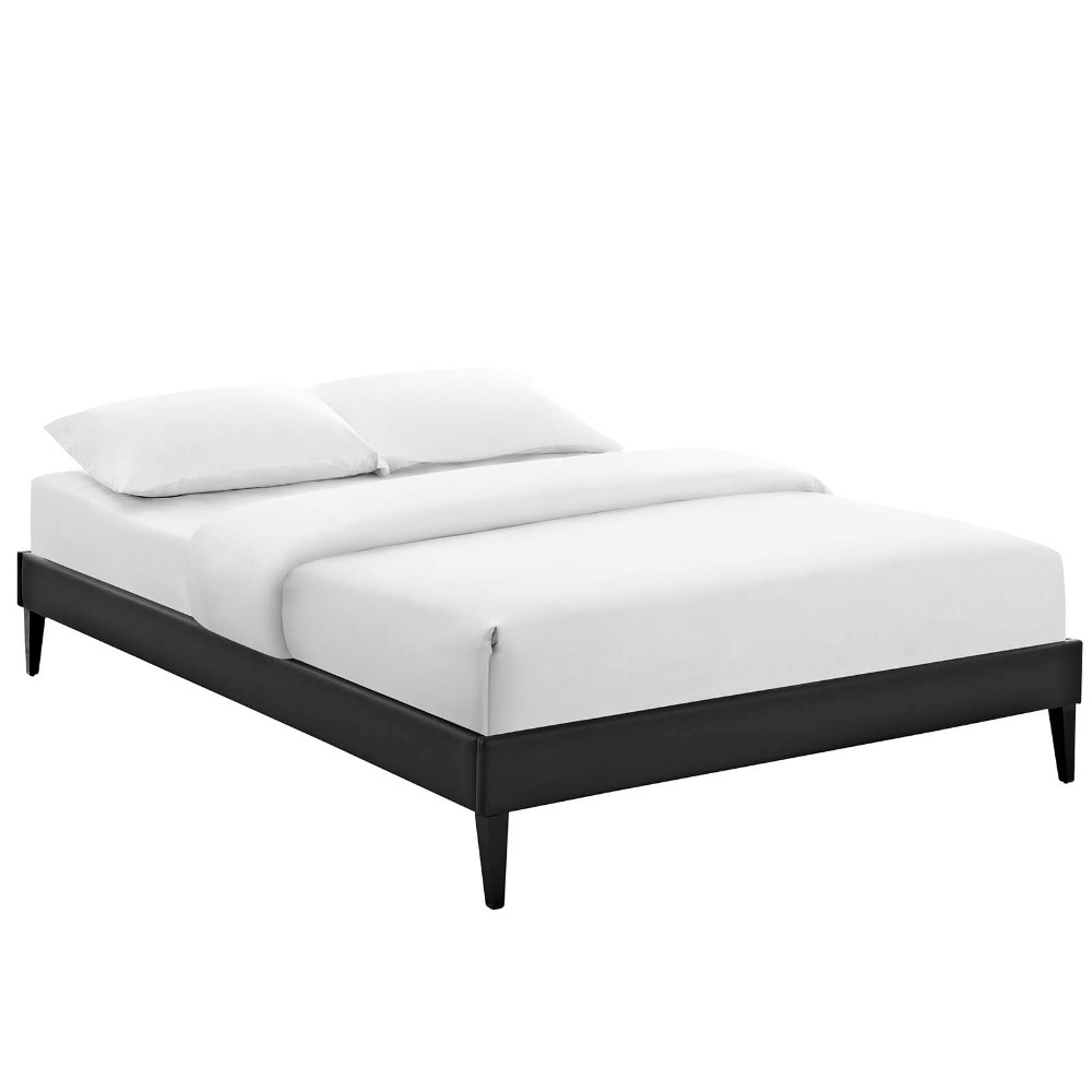 Tessie Full Bed Frame With Squared Tapered Legs, MOD-5896-BLK