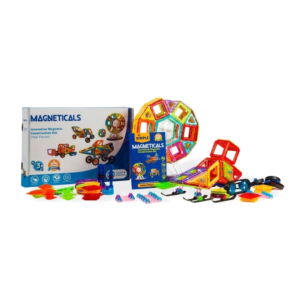Magneticals Magnet Toys Tile Set (168-Piece Set) Stack Create And Learn Promote Early Learning Creativity