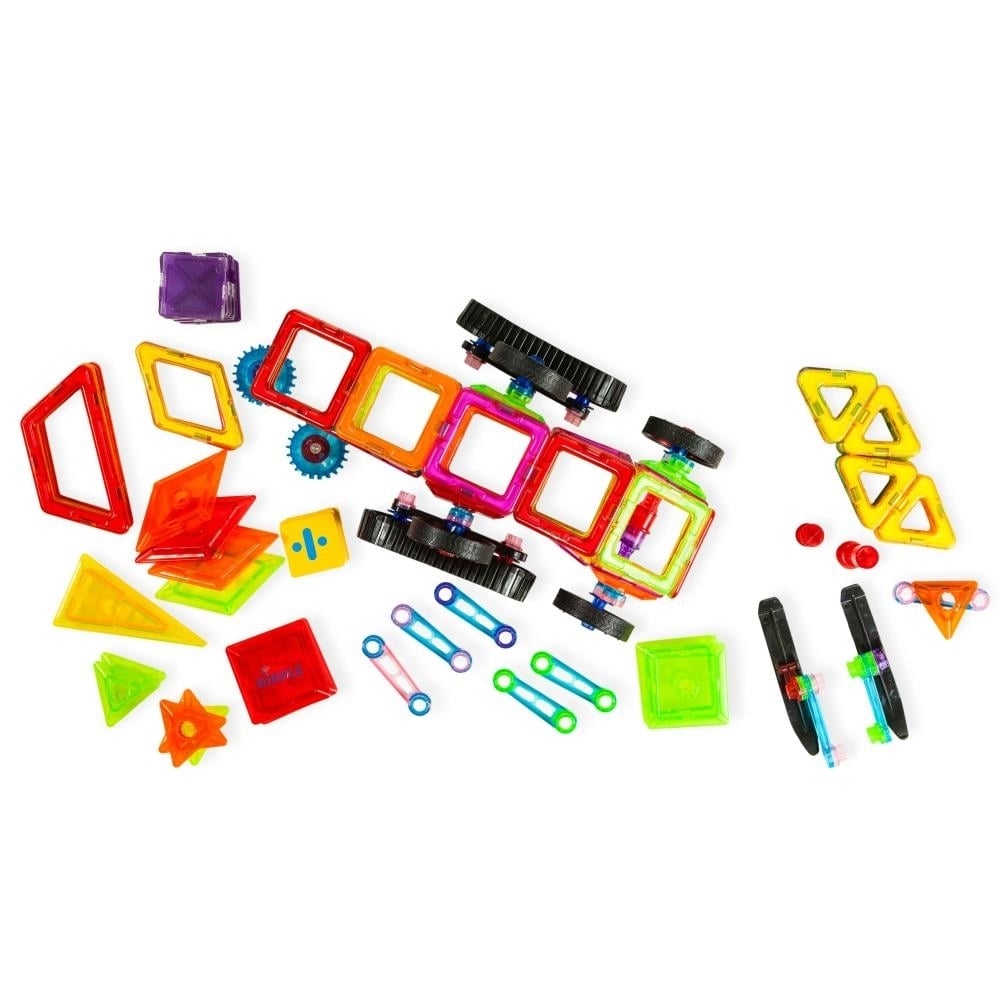 Magneticals Magnet Toys Tile Set (98-Piece Set) Stack Create And Learn Promote Early Learning