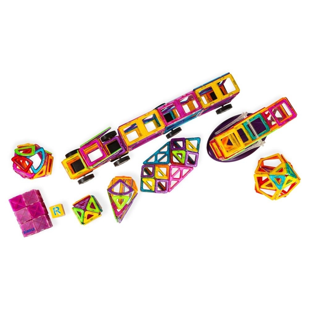 Magneticals Magnet Toys Tile Set (198-Piece Set) Stack Create And Learn Promote Early Learning Creativity