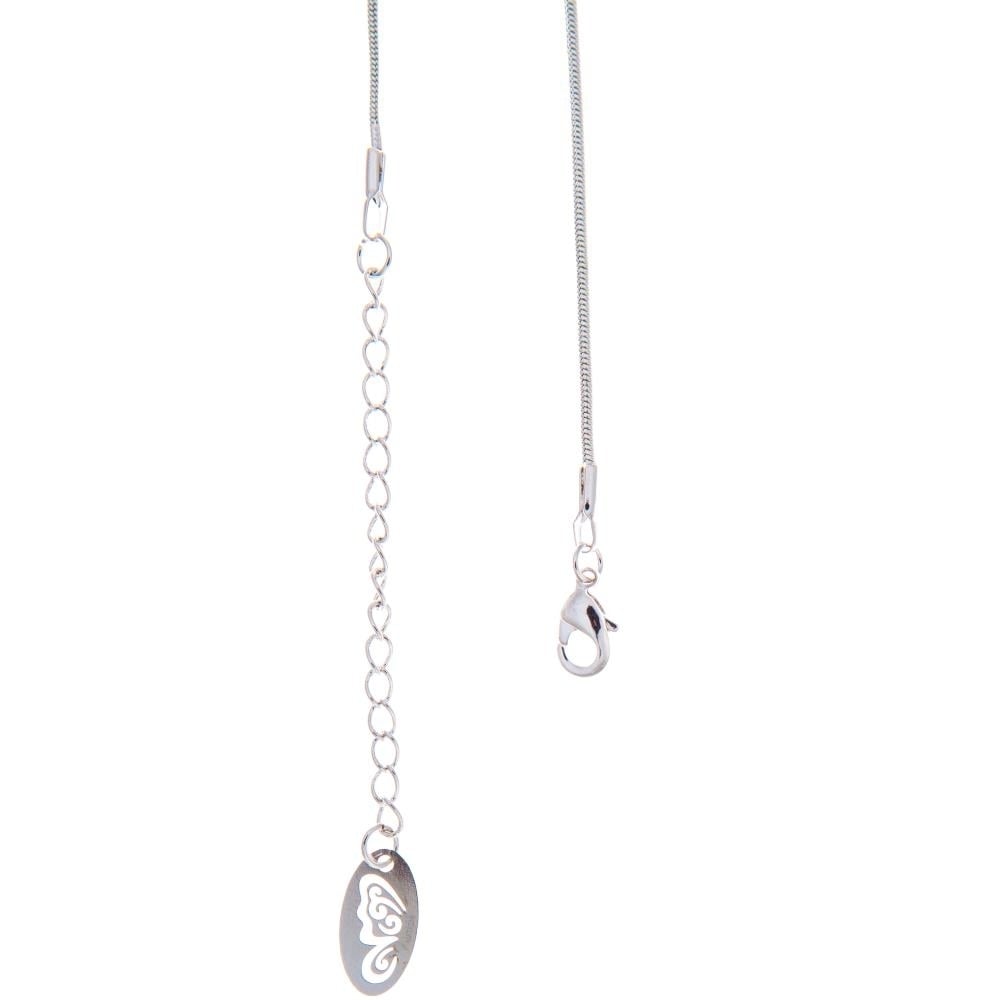 Rhodium Plated Necklace With Fish Design With A 16 Extendable Chain And High Quality Multicolored Crystals By Matashi