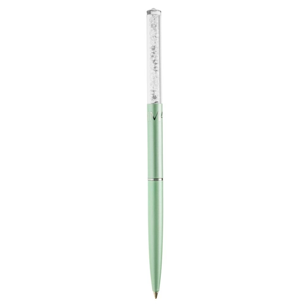 Green Chrome Plated Stylish Ballpoint Pen With A Miniature Crystalline Top By Matashi