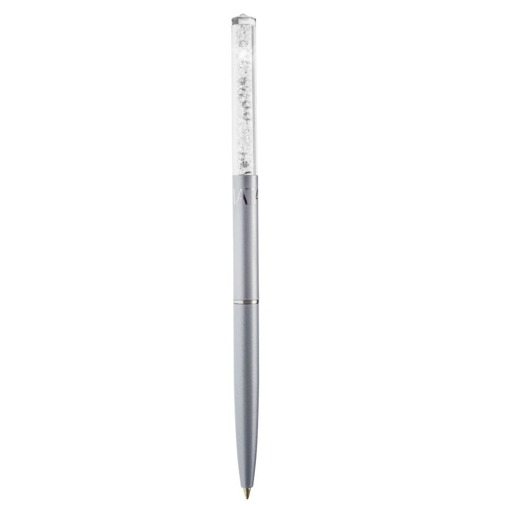 Purple Chrome Plated Stylish Ballpoint Pen With A Miniature Crystalline Top By Matashi