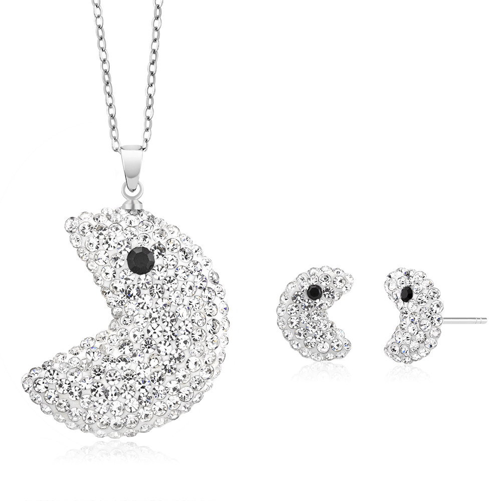 Fancy Earring And Necklace Crystal Set