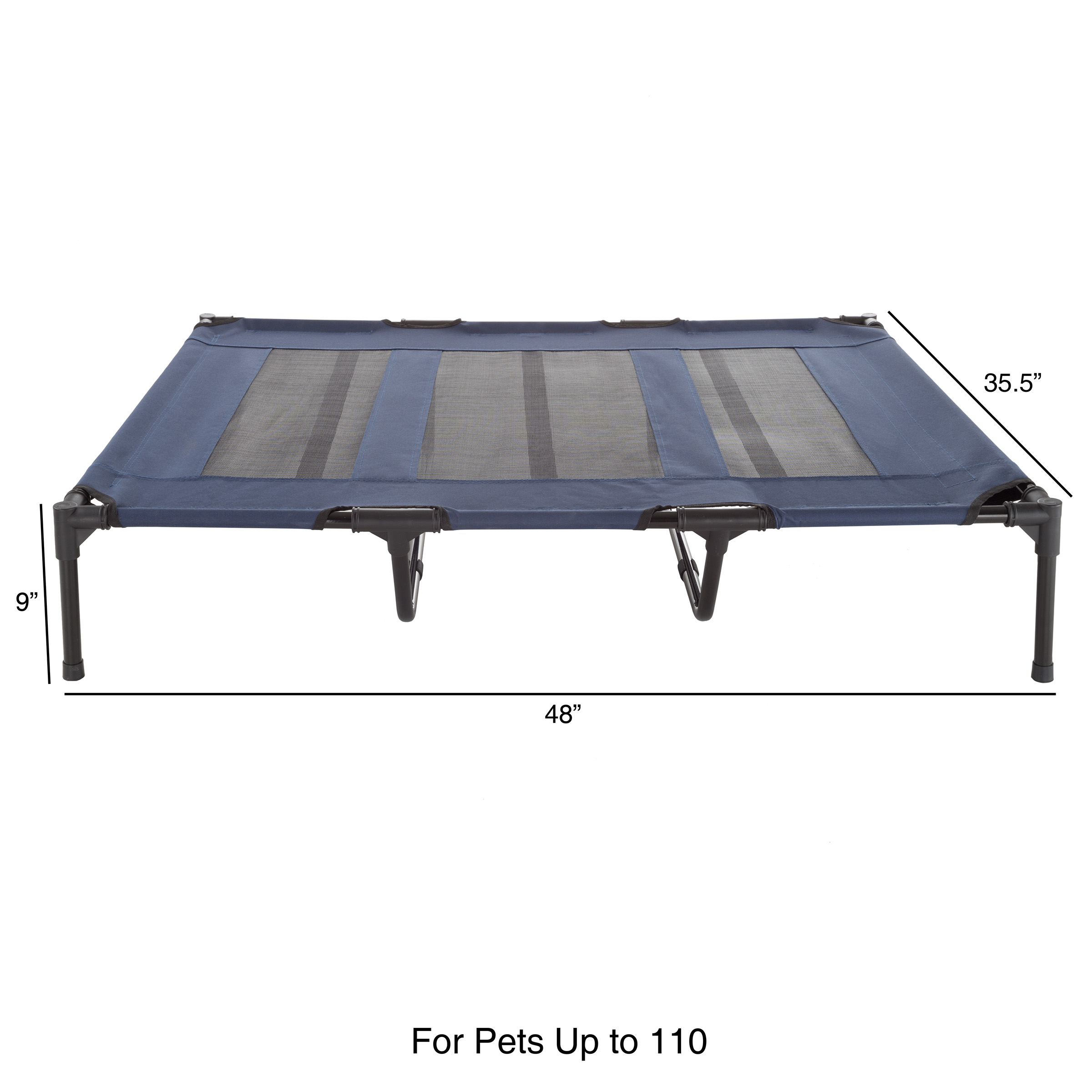 Petmaker Large Indoor/Outdoor Elevated Dog Bed, 48â X 35â
