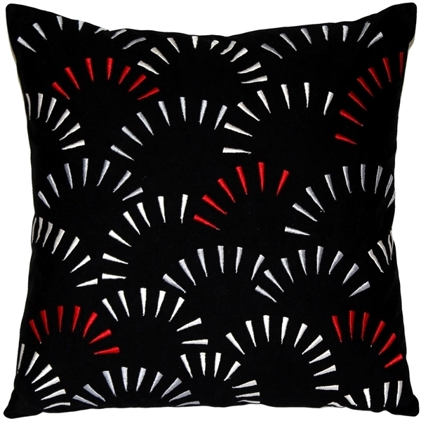 Pillow Decor - Celebrate Embroidered Cotton Throw Pillow 16x16