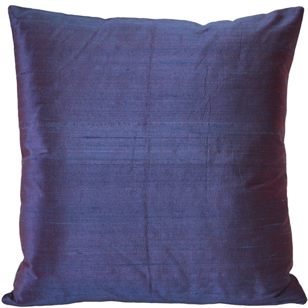 Pillow Decor - Sankara Purple Silk Throw Pillow 16x16