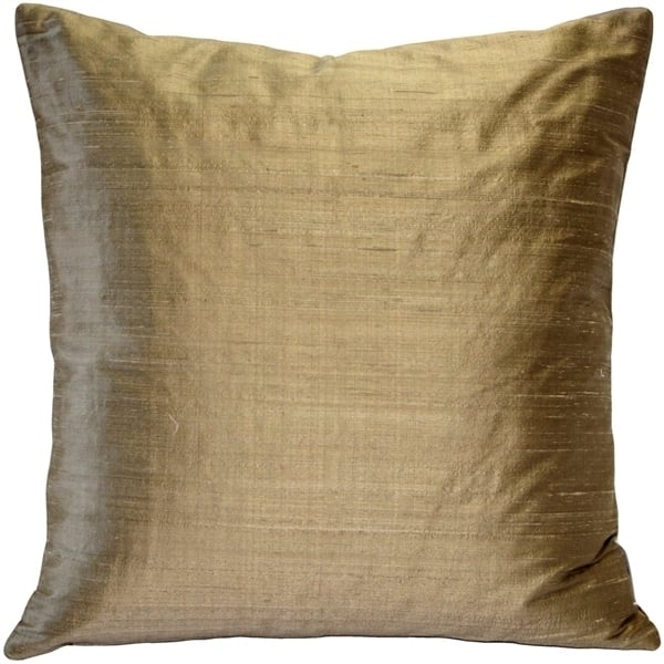 Pillow Decor - Sankara Gold Silk Throw Pillow 20x20