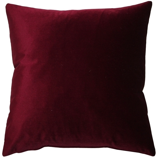 Pillow Decor - Corona Scarlet Velvet Pillow 16x16