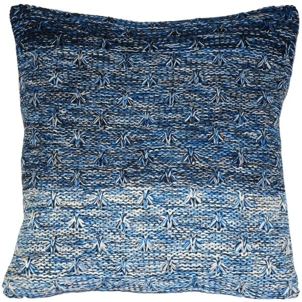 Pillow Decor - Hygge Storm Blue Knit Pillow