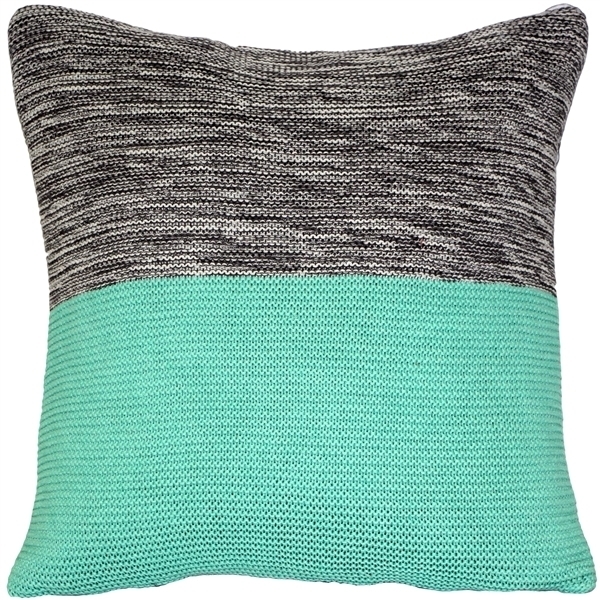 Pillow Decor - Hygge Espen Celeste Green Knit Pillow