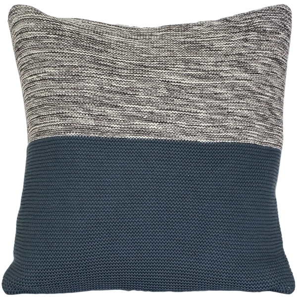 Pillow Decor - Hygge Espen Denim Blue Knit Pillow