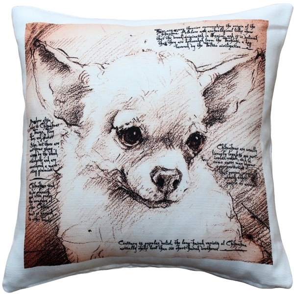 Pillow Decor - Chihuahua 17x17 Dog Pillow