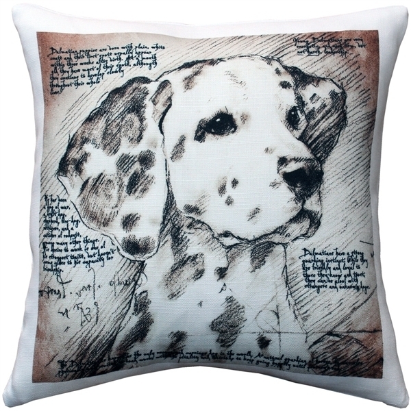 Pillow Decor - Dalmatian 17x17 Dog Pillow