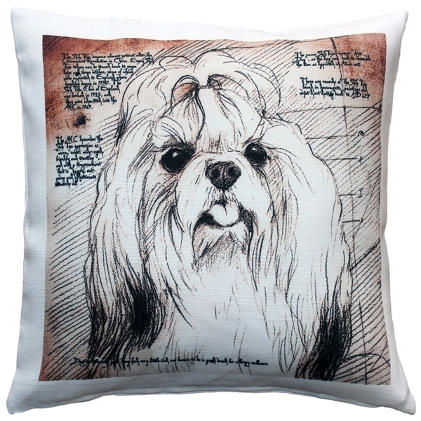 Pillow Decor - Shih Tzu Top Knot Dog Pillow 17x17